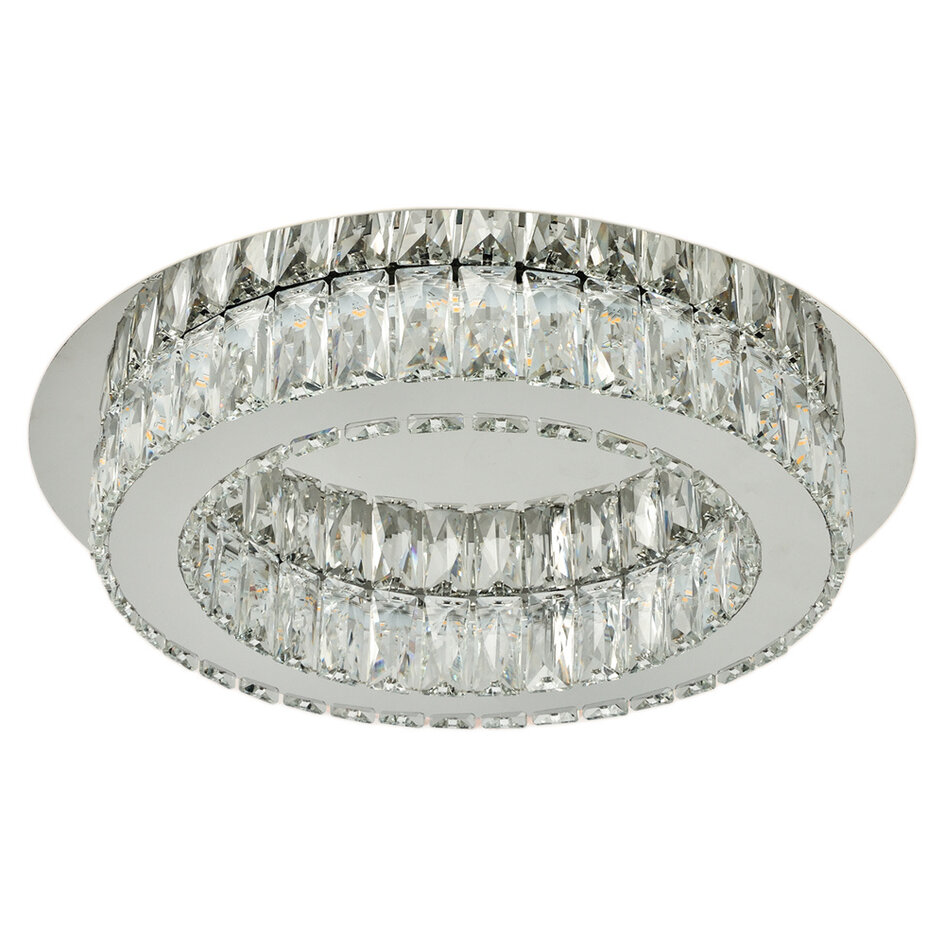 Luxe plafondlamp kristal LED 3-staps dimbaar - Diamond