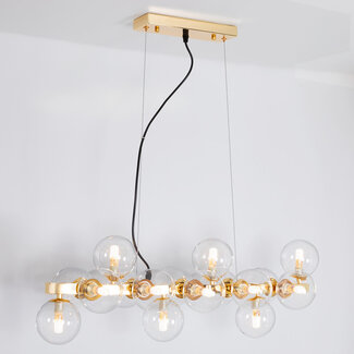 Luxe hanglamp  16-lichts met transparant glas  - Sunita