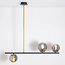 Design hanglamp Danny 3-lichts met glazen bollen