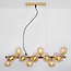 Luxe hanglamp 16-lichts amber glas - Sunita