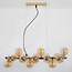 Luxe hanglamp 16-lichts amber glas - Sunita