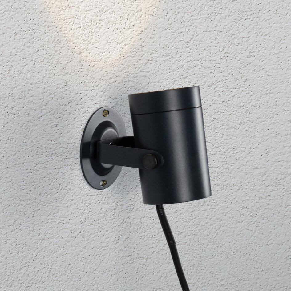 Kantelbare buiten wandlamp zwart