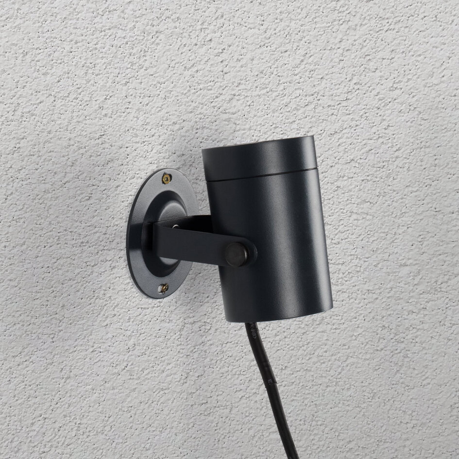 Kantelbare buiten wandlamp zwart