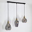 Hanglamp smoke glas met bolling detail - Vanessa