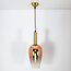 Hanglamp Velicia met kleurverloop in glas - brons en goud