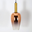 Hanglamp Velicia met kleurverloop in glas - brons en goud