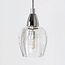 3-lichts hanglamp Virginia - chroom en transparant glas