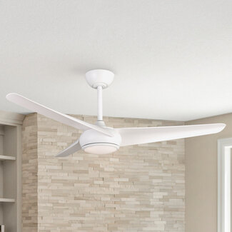 Plafondventilator wit incl.  LED en afstandsbediening - Angin