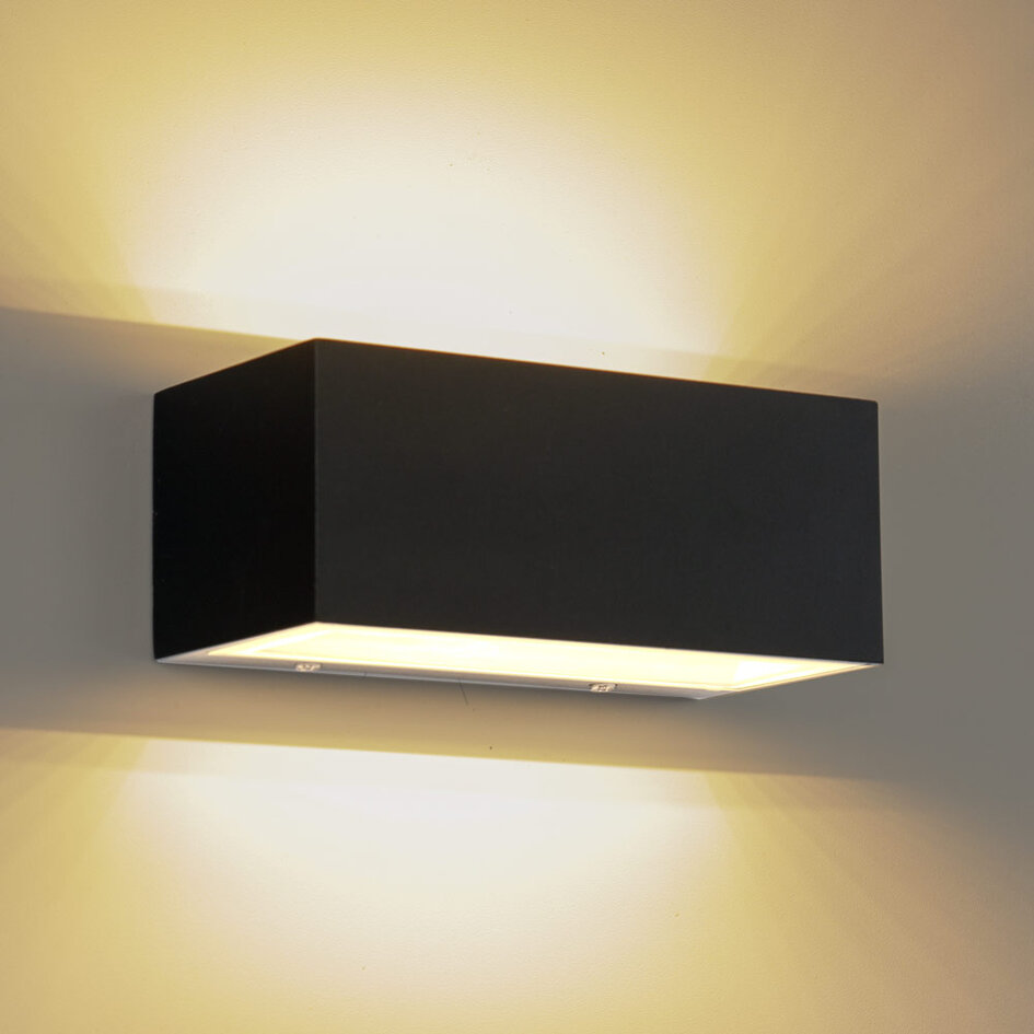 Moderne buitenwandlamp Kai - zwart