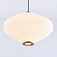 Hanglamp Mateja met melkwit glas en bronzen details - 3-staps dimbaar