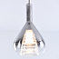 3-staps dimbare hanglamp Lieve - smoke glas in druppelvorm