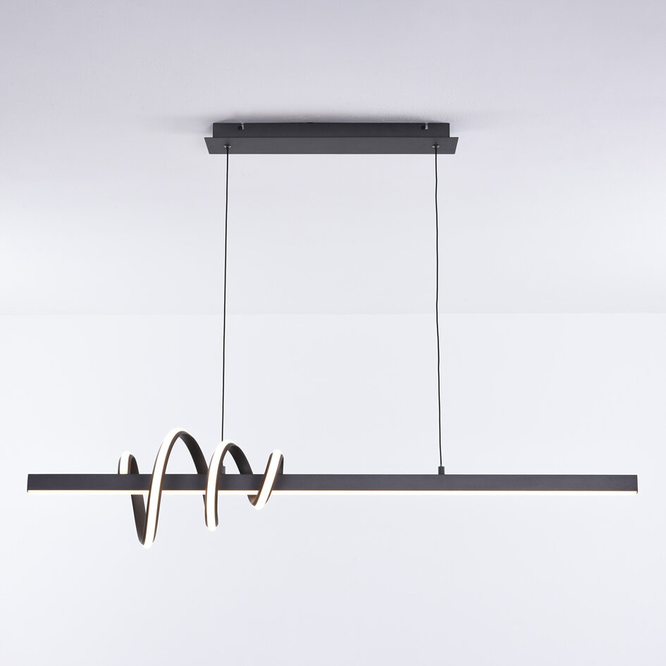 3-staps dimbare design hanglamp Merle - donkergrijs