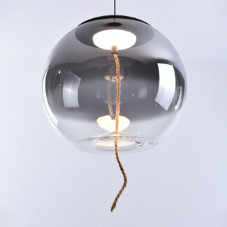 Hanglamp met rookglas Vajen - 3-staps dimbaar