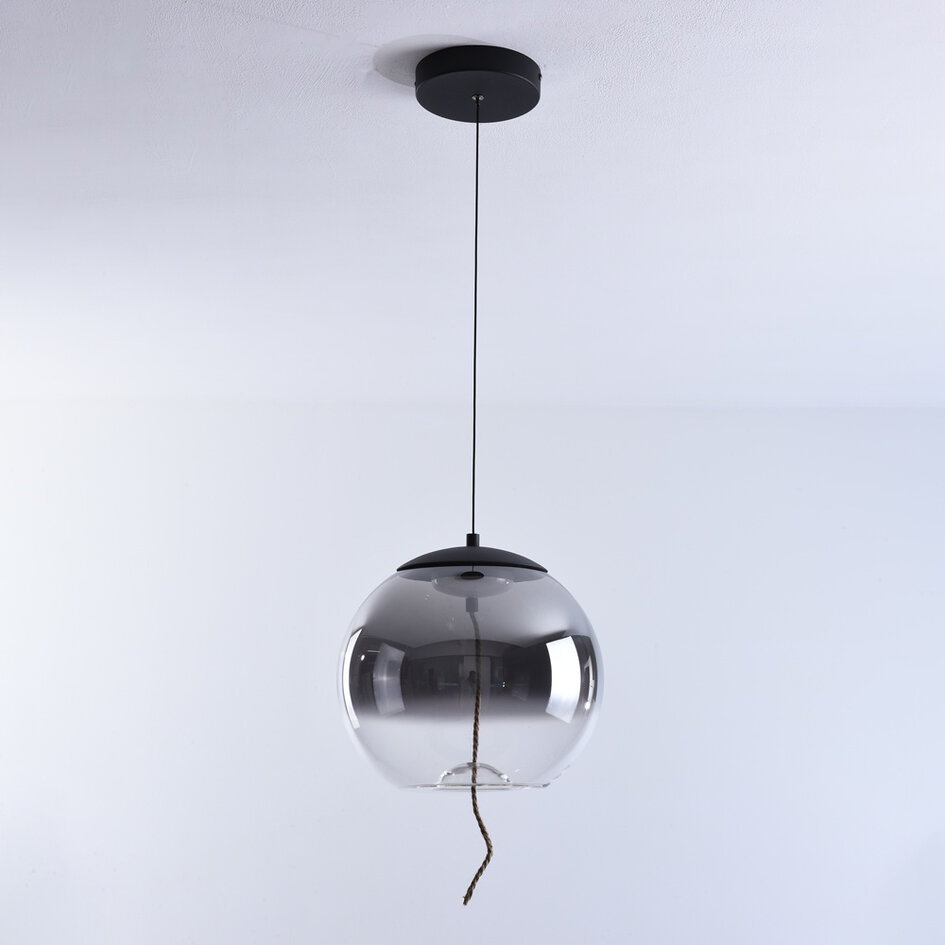 Hanglamp met rookglas Vajen - 3-staps dimbaar