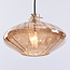 Hanglamp met amber en smoke glas, 5-lichts - Nisa