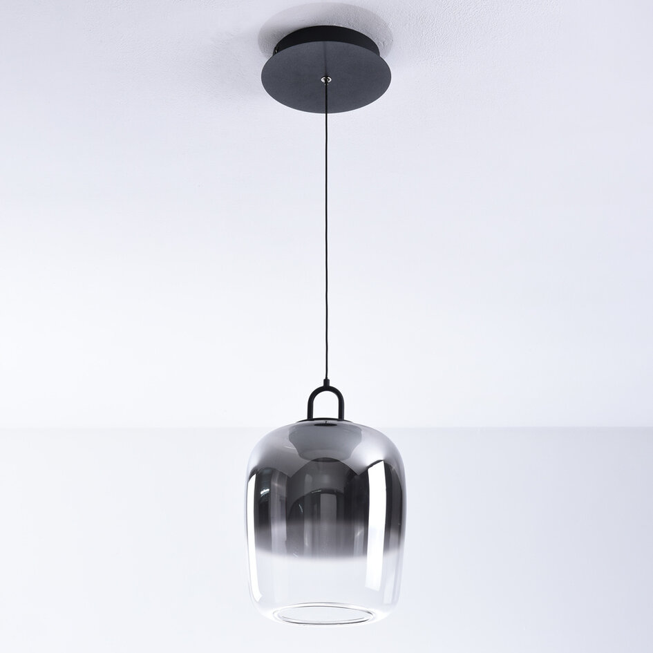 Hanglamp van rookglas met verloop en 3-staps dimbare LEDs - Melody