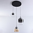 Art Deco hanglamp 3-staps dimbaar en verschillende kleuren glas - Ceylin