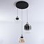 Art Deco hanglamp Ceylin -  3-staps dimbaar en verschillende kleuren glas