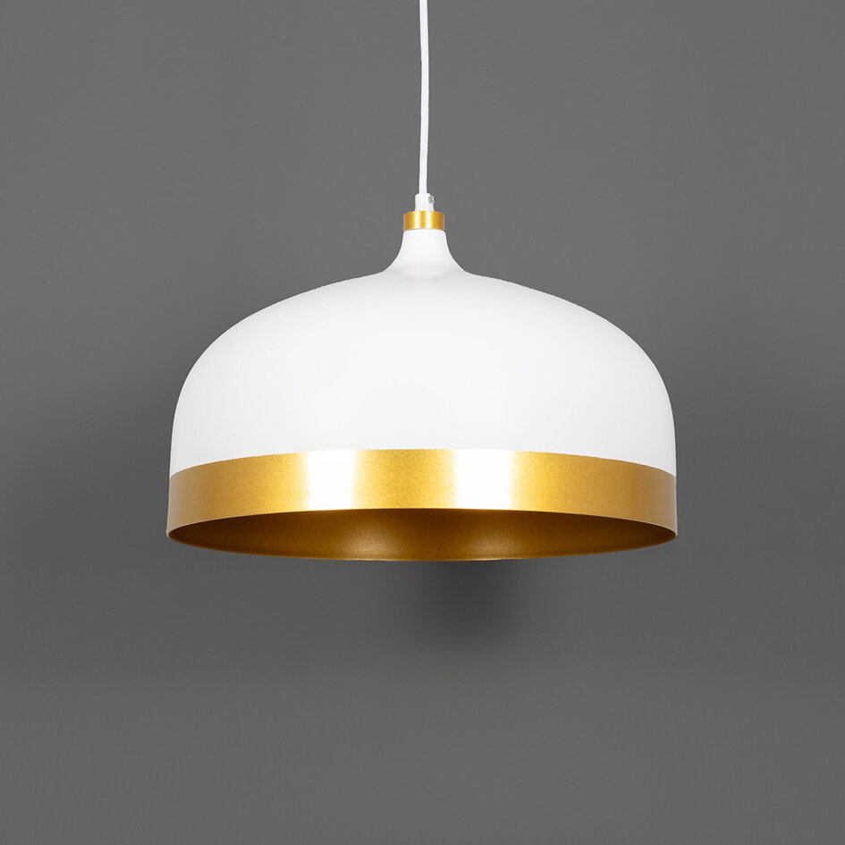 Industriële hanglamp met gouden details - Zelta