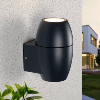 Eigentijdse ovale wandlamp voor buiten