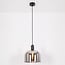 Hanglamp Apvali - smoke grijs glas en mat zwart