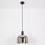 Hanglamp Apvali - smoke grijs glas en mat zwart