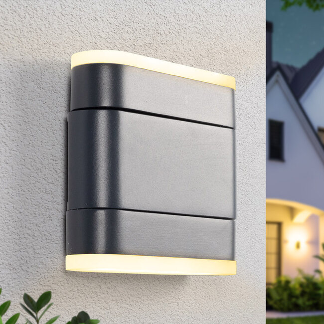 Uitklapbare wandlamp voor buiten 9W - zwart