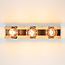Wandlamp Nolan 3-lichts met houten details - zwart en hout