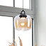 Hanglamp van amber glas met verloop Zahra - 3-staps dimbaar