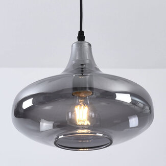 1-lichts hanglamp Trinidad met smoke glas - variant 1