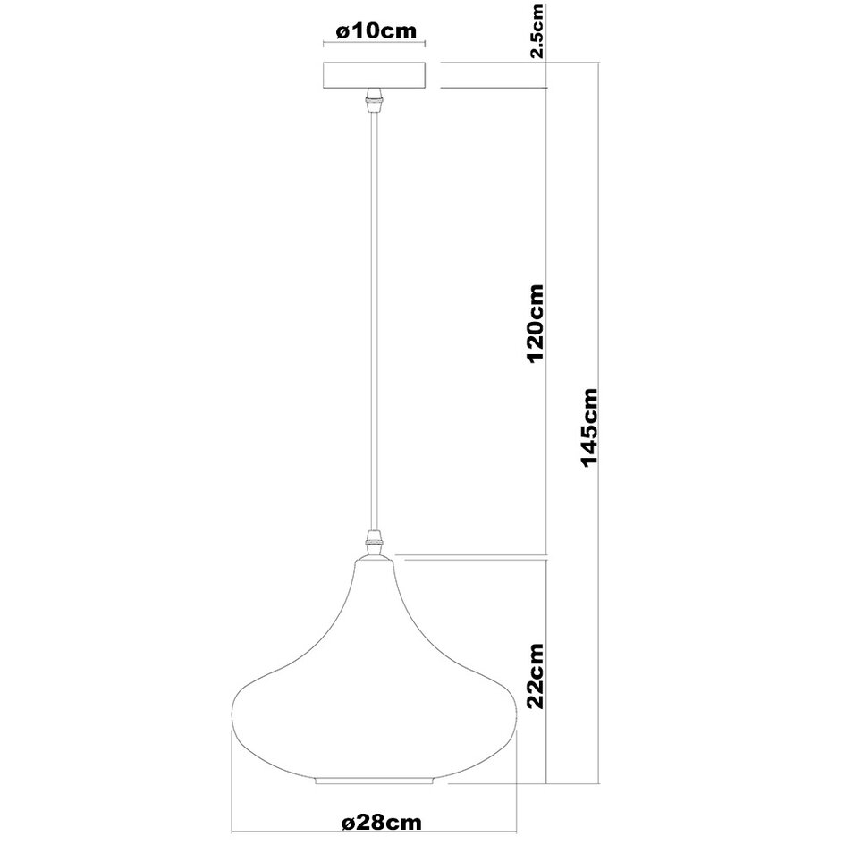 1-lichts hanglamp Trinidad met transparant glas - variant 1