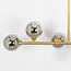 Hanglamp Aster - goud met rookglas en spiegeleffect