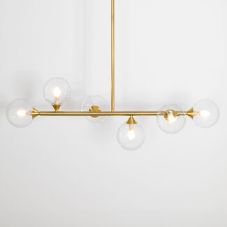 Hanglamp Aster - goud met transparant glas