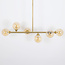 Hanglamp Aster - goud met amber glas