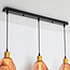 Design hanglamp Rick met roségoud glas, 3-lichts