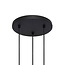3-lichts moderne hanglamp Scott - mat zwart en amber glas