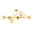 Design plafondlamp goud met melkwit glazen bollen - Osem