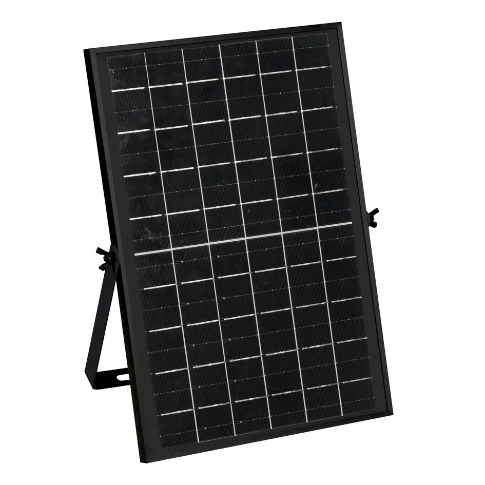 Zwarte solar buiten wandlamp Rafail met sensor - 200W
