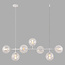 Design hanglamp wit frame en melkwit of transparant glas  - Hepta