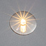 Ronde inbouw buitenwandlamp met langwerpige opening 3W - zilver
