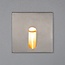 Vierkante inbouw buitenwandlamp met langwerpige opening 3W - zilver
