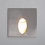 Vierkante inbouw buitenwandlamp met ovale opening 3W - zilver