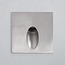 Vierkante inbouw buitenwandlamp met ovale opening 3W - zilver