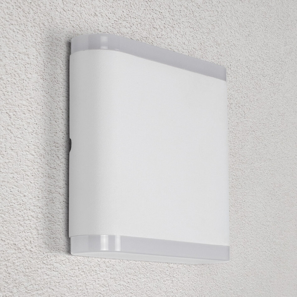 Platte buitenwandlamp 6W Arianna - wit