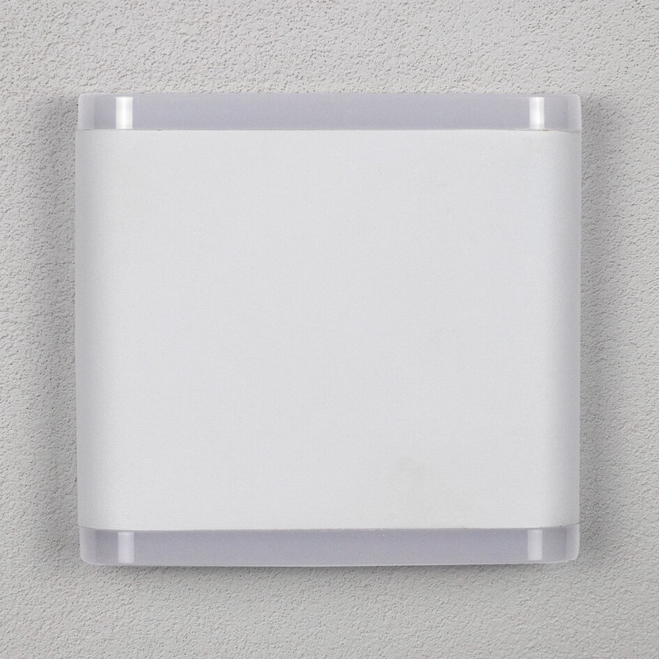 Platte buitenwandlamp 6W Arianna - wit