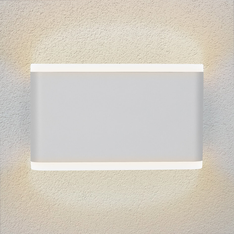 Platte buiten wandlamp 12W Demi - wit