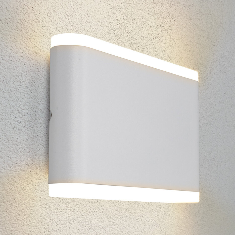 Platte buiten wandlamp 12W Demi - wit