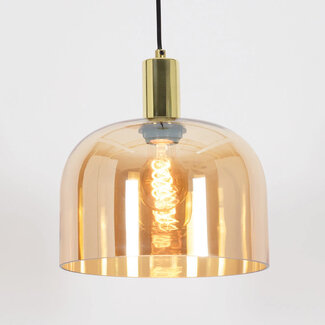 Hanglamp met amber glas - Apvali