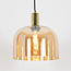 Hanglamp Apvali - amber glas en koper messing
