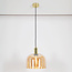 Hanglamp Apvali - amber glas en koper messing